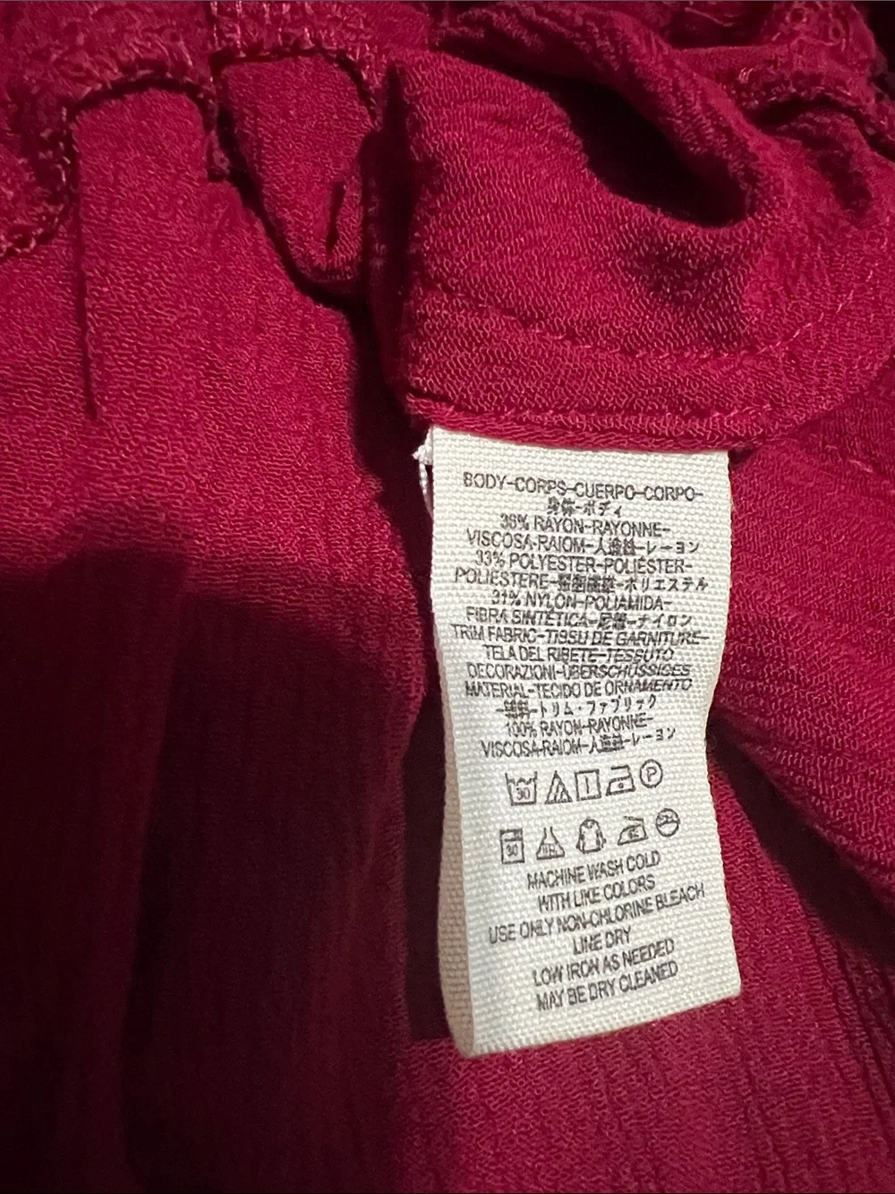 Free People Tell Tale Cut Out Lace Tunic Red XS NWOT